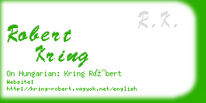 robert kring business card